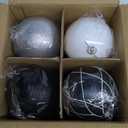 Wettarn 8 pcs White and Black 6 Inch Large Christmas Ball Ornaments Glitter Hanging Christmas Plastic Balls Indoor and Outdoor Hanging Christmas Tree Decorations for Yard Lawn Party Garden
