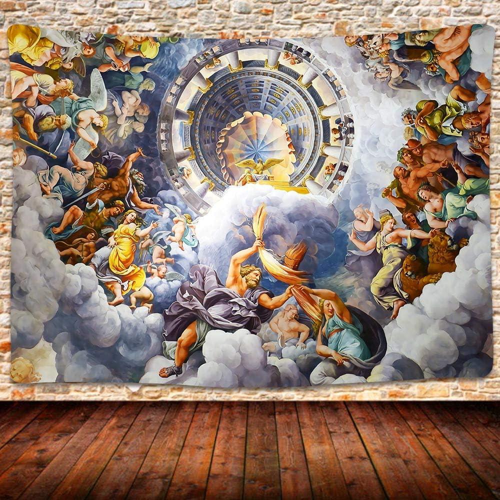 UHOMETAP Greek Mythology Tapestry Artwork Wall Hanging Ceiling Fine Versailles Greek Mythology Tapestries Mattress Tablecloth Curtain Home Decor 80x60 Inches GTWYUH263