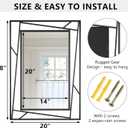 Rectangular Wall Mirror, 28''X20'' Matte Black Metal Framed Farmhouse Bathroom Mirrors for Bedroom Entryway Living Room, Hang Horizontally or Vertically