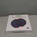 NutriChef 2-Piece 13-Inch Nonstick Pizza Tray, Round Carbon Steel Non-Stick Pizza Pan with Perforated Holes, Premium Bakeware Pizza Screen with Silicone Grip Handles, Dishwasher Safe, NCBPIZX2