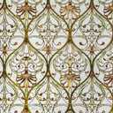 3D Stained Glass Window Film, Decorative Window Privacy Film for Bathroom,Front Door,Home, Sun Blocking Heat Control,Static Cling,23.6inch x 35.4inch Honeysuckle Ogee