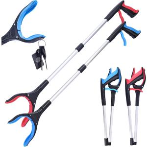 Matthew 2-Pack Grabber Reacher Tool, 32" Foldable Pick Up Stick Grabbers for Seniors, Lightweight Leaf Trash Picker Upper Grabber Tool, Surgery Recovery Gifts Elderly Must Haves