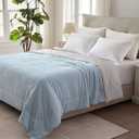 BedTreat Cooling Comforter Twin Size Cool Comforters for Hot Sleepers Cooling Blanket Breathable Comforter Summer Bedding Blue and Grey