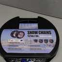 2 PCS Snow Chains for Car SUV Pickup Trucks Car, Universal Adjustable Emergency Portable Snow Tire Chains Tire Width 205 215 225 235 245 255 265 275 285 (KN120)