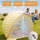 Baby Beach Tent, UPF 50+ Sun Shelter, Pop Up Beach Canopy, 35" x 26" x 26"