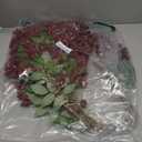 3Pcs Wisteria Artificial Flowers Branches 43In Fake Wisteria Floral Hanging Plant for Party Floor Vase Balcony Wedding Floral Arrangement Decoration (Red)