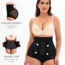 MERYOSZ Butt Lifting Panties High Waisted Tummy Control Shapewear for Women Waist Trainer Mesh Body Shaper Underwear (Black, XL)