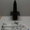 LADECH 4x4 Fence Post Anchor Ground Spike 24” Length with Ground Anchors Screw in - Metal Black Powder Coated – Mailbox Post Anchors – Fit 3.5x3.5 Standard (Black - 1 Pc)