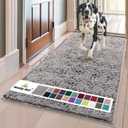 Muddy Mat | Super Absorbent Door Mat Indoor, Microfiber Quick Dry Chenille Entryway Rug, Non-Slip Front Door Mat, Indoor Mats for Entryway, Machine Washable Pet Rug, Grey 36"x120"