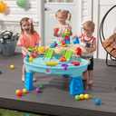 Step2 Ball Buddies Adventure Center Water Table for Kids, Indoor and Outdoor Kids Water Sensory Table Pool, Ages 1.5+ Years Old, 23 Piece Water Toy Accessories, Blue, Medium