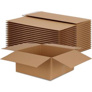 Rempry Brown 12x12x6 Shipping Boxes Set of 15, Corrugated Cardboard Box for Mailing, Packaging Small Business, Kraft Mailer Gift Boxes
