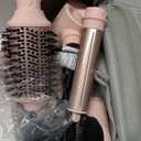 5 in 1 Hot Air Styler Wrap - High-Speed Hair Dryer, Volumizing Brush with Auto Curlers, Fast Drying & Frizz-Free Styling Straightening, No Heat Damage, Includes Travel Bag, Gift for Women (Pink)