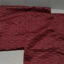 DEZENE Burgundy Throw Pillow Covers: 2 Pack 18x18 Inch Original Striped Velvet Square Decorative Pillow Cases for Farmhouse Couch