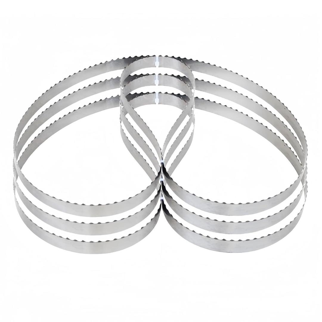 2575x16x0.56mm/ 101-3/8 Inch x 4TPI Band Saw Blades, 3 Pack High Carbon Steel Meat Bandsaw Blades for Cutting Frozen Fish Beef in Meat Processing
