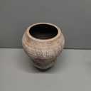 ALMA Unique Bubble Vintage Vase for Table Centerpiece, Large Ceramic Vase for Flowers Arrangement, Round Rustic Terracotta Vases for Dresser Decor, Textured Organic Vases for Aesthetic Room Decor (Bubble-9.5", Peachy Beige)