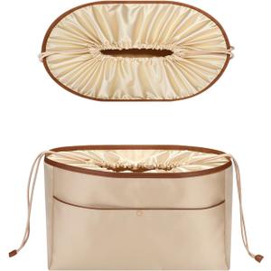 GIVLEFLY Purse Organizer Satin Drill Handbag Organizers Silk Fabric Tote Bag Organizer Handbag Organizer Storage Bag (Drawstring Style, Extra Large)