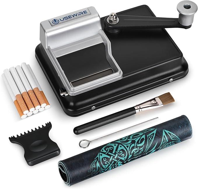 Cigarette Rolling Machine, Manual Rolling Machine, Portable Home Cigarette Injector, Suitable for 0.31 inch/8 mm Diameter Pipes and Most Cigarette Tubes, Perfect Holiday Gift