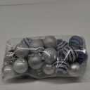 Sattiyrch Christmas Ball Ornaments 30ct, 60mm/2.36" Shatterproof Plastic Decorative Xmas Balls Ornaments Set (Blue and Silver)