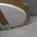 Mayfair Bennett Toilet Seat with Brushed Nickel Hinges, Slow Close Wood Seat, Secure Metal Hinges, Easy Install, Elongated, White