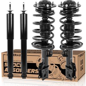 KUIPERAUTO 172200 172199 5778 Complete Front Rear Struts Complete Assembly Compatible for 2004-2012 Chevy Malibu / 2007-09 Saturn Aura / 05-10 Pontiac G6 4PCS Front Rear Left + Right Shocks Absorbers