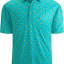 Mens Golf Shirts Short Sleeve Moisture Wicking Dry Fit Performance Athletic Polo Shirt (XXXL)