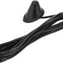 Eightwood Universal Car Radio Rubber Antenna 7in, FM AM Roof Mount Vehicle Antennae Replacement with Mount Base 16ft Cable for Car Truck Stereo Receiver Head Unit