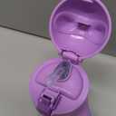 Munchkin Cool Cat Sippy Cup with Straw for Toddlers, Stainless Steel Straw Cup, 8 Ounce, Purple