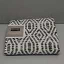 Chardin home Grey, Green & Ivory Boho Throw Rug 2x3 feet |Hand Woven Farmhouse Rug | Great in Kitchens entryways doormats Bathrooms Meditation Mat | Machine Washable & Reversible Cotton Rugs (Sage Gray-ivory)