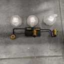 Tipace Black & Gold Vintage Bathroom Vanity Light Fixtures Over Mirror Glass Globe 3 Lights Industrial Vanity Lights Farmhouse Bath Lighting(Exclude Bulb)