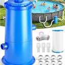 DeeprClean 1000 GPH Pool Filter Pump for Above Ground Pools with GFCI-Blue
Type A/C Cartridge Filter Pump System, Safety ETL Listed Above Ground Pool Pump, Improved Water Circulation & Filtration