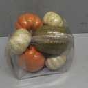 Artgar Pumpkin Decor, 8 PCS Halloween Pumpkin, Metal Cracked Design Foam Pumpkins for Halloween Thanksgiving Fall Home Table Indoor Outdoor Decorations