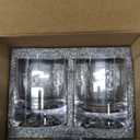 JBHO Hand Blown Crystal Double Old Fashioned Cocktail, Solid Whiskey Glasses, Rocks Glasses, Lowball Glasses - 12 Ounce - set of 2 - Perfect Size for Oversized Ice Cubes