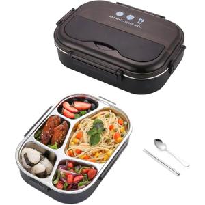 304 Stainless Steel Lunch Box Leakproof Food Storage Containers, Bento Box for Adults,Men,Women (Blue-1000ml)