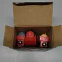 Toy Train Electric Train Set for Wooden Tracks, Christmas Motorized Train Toys for Toddlers, Battery Operated Train Includes Lights, Sounds, Smoke, Steam Train Compatible with Thomas, Brio