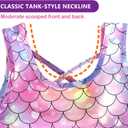 Mermaid Gymnastics Leotards for Girls 4-13 Years Old Toddler Kids Dance Tumbling Outfit Matching Shorts Set Birthday Gifts (10-11 Years, Sk36)