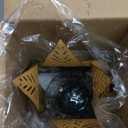 Solar Outdoor Lights Garden Decor Waterproof Crackle Glass Globe,Metal Yard Art Outdoor Solar Garden Lights for Decor Yard,Porch,Patio Decorations.Gardening Gifts for Women/Mom. (Rust)