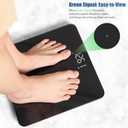 Vitafit Scale for Body Weight, High Accuracy 0.1lb by Our Professional Factory Since 2001, Digital Weight Scale LED and Step On, 3*AAA Batteries Included, 400lb/182kg, Spray Silver Black