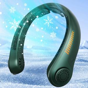 Portable Neck Fan - Rechargeable Personal Fan with Neck Support, 5-Speed Quiet Lightweight Long Lasting Neck Fan, Battery Operated Full Surround Cooling for Travel, Birthday Gifts for Men Women (Forest Green)