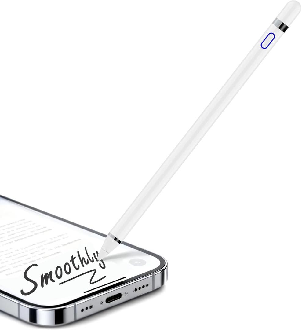 Stylus Pen for iPhone 13-17: Writes Smoothly with 1ms Responds - Fully Charges in 1-Hour for One Week Office/Business Trip - Meeting/File/Charts Precise Pointing