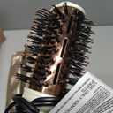 Travel Hair Dryer Brush, Nano Titanium 2 Inch One Step Hair Dryer & Styler Volumizer, Mini Oval Hot Air Brush, White and Rose Gold, HB004