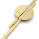 homdiy 2 Pack Half Moon Cabinet Pulls Gold Drawer Pulls Semicircle Cabinet Handles Brushed Gold Modern Hardware for Dresser Bathroom 5 inch (128mm) Hole Center