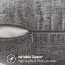 EMEMA 18x18 Inch Pillow CoversPack of 2 Soft Chenille Decorative Couch Pillow Covers Farmhouse Solid Dyed Square Pillowcases for Sofa Bed Gray(Only Covers)