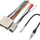 RED WOLF Radio Wiring w/Antenna Adapter RCA Input Replacement for Ford 2006-2012, Lincoln 2006-2010, Mercury 2006-2009 Aftermarket Stereo Install Wire Cable Harness with RCA Adapter Plug