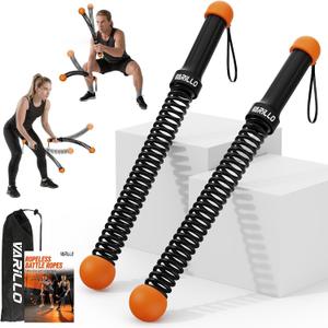 Ropeless Battle Ropes for Home Gym, Portable Cordless Weighted Battle Ropes with Storage Bag, High Calorie Burn for Men & Women, Fitness Equipment for HIIT & Low-Impact Aerobic Training