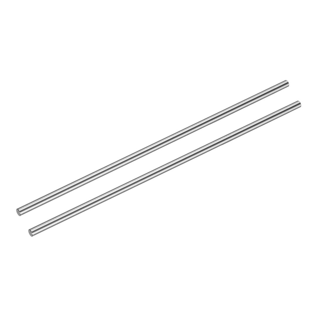 uxcell 2 Pcs Linear Motion Rod Shaft Guide 8mm x 370mm (0.315" x 14.57") Hardened Chrome Plated Steel Linear Rail Rod for 3D Printer, CNC Machine