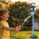 Automatic Bubble Machine for Kids & Toddlers 1-3, Remote Control LED Street lamp Bubble Toy for Indoor House Outdoor Play, Summer Water Toys for Toddler Baby Boy Girl Birthday Party Gifts