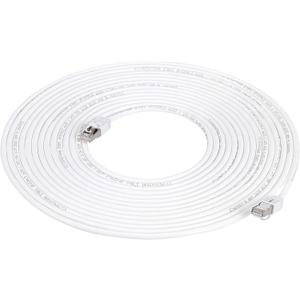 Amazon Basics RJ45 Cat 7 Ethernet Patch Internet Cable, 10 Gbps High-Speed, 600MHz, Double-Shielded, 50 Foot, White
