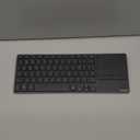 Rapoo Portable Wireless Keyboard with Touchpad, Multi-Device HTPC Keyboard for PC-Connected TV/Tablet/Steam Deck/Gaming Console/Raspberry Pi/Mini PC - Support Touch Gestures for Windows & Mac, Black