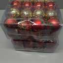 2 x 40PCS 2.36" Christmas Balls Ornaments, Plastic Christmas Tree Ornaments, Holiday Baubles, Hanging Decorations for Xmas Trees Holiday Party, Gold Red Baubles