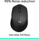 Logitech M330 Silent Wireless Mouse, 2.4GHz with USB Receiver, Optical Tracking, Quiet & Lightweight, Long Battery Life, for PC, Mac, Laptop, Chromebook - Black